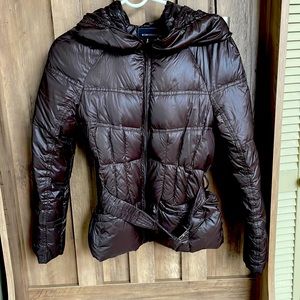 Brown bcbgmaxazria puffer jacket